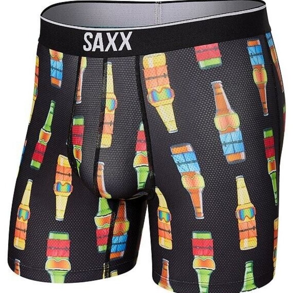 Saxx Volt Boxer Brief - Beer Goggles Print Size Small - NWT